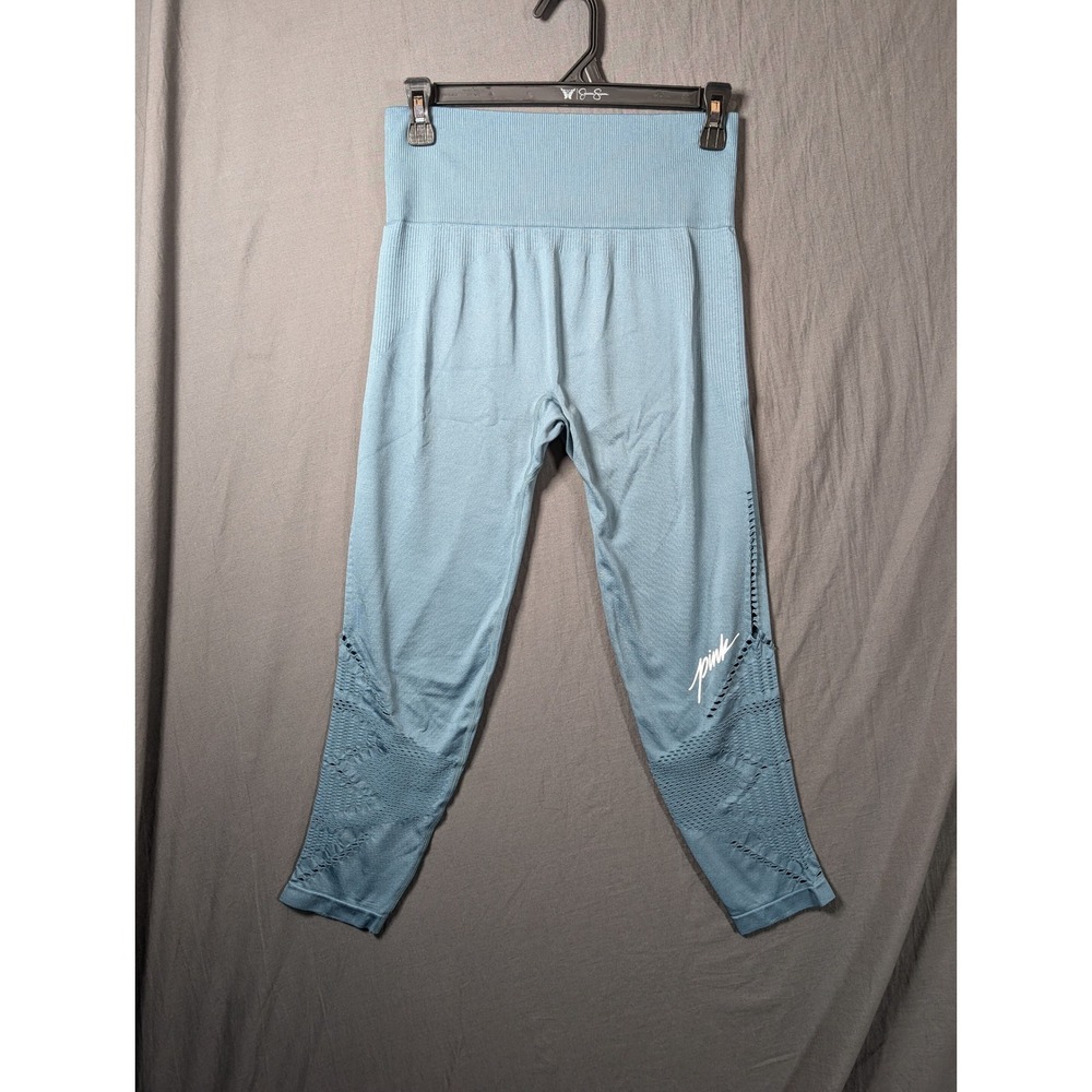 Victoria's Secret Women's Size Medium PINK Cool Comfy Seamless Leggings Blue